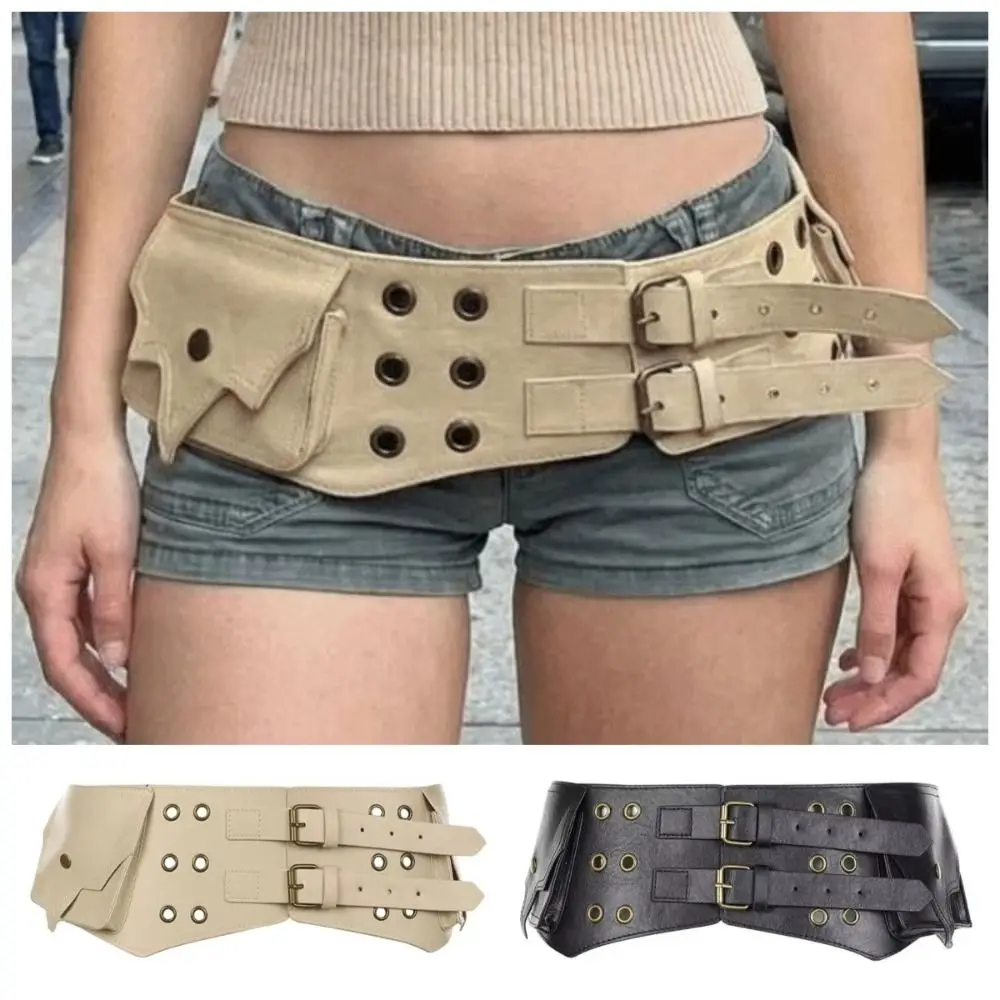 Vintage Women's Waist Bag Round Eyelet Y2K Pu Leather Belt Waterproof Lightweight Trouser Decorative Waistband
Vintage Women's Waist Bag Round Eyelet Y2K Pu Leather Belt Waterproof Lightweight Trouser Decorative Waistband