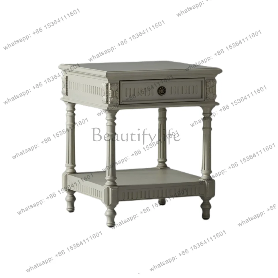 American French retro old bedside cabinet European solid wood carving flower locker living room
American French retro old bedside cabinet European solid wood carving flower locker living room