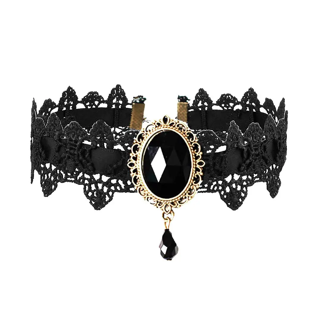 Flower Drop Necklace Clavicle Choker Jewelry for Women Girls (Black)
Flower Drop Necklace Clavicle Choker Jewelry for Women Girls (Black)