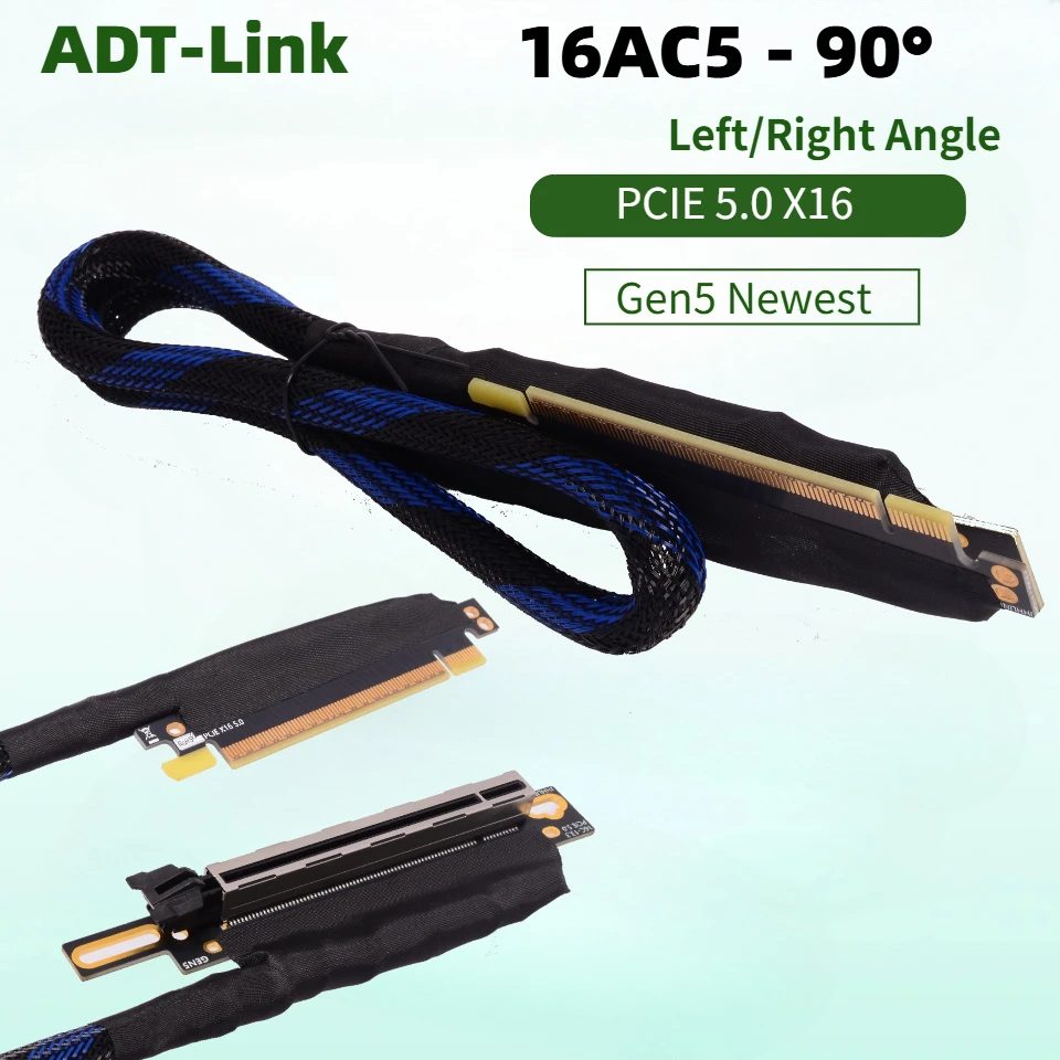 PCI-E 5.0 X16 GEN5 Graphics Card Riser Cable GPU Extension Thin Bending PCI-E Super Speed Vertical Graphics For RTX5090 AMD A100
PCI-E 5.0 X16 GEN5 Graphics Card Riser Cable GPU Extension Thin Bending PCI-E Super Speed Vertical Graphics For RTX5090 AMD A100