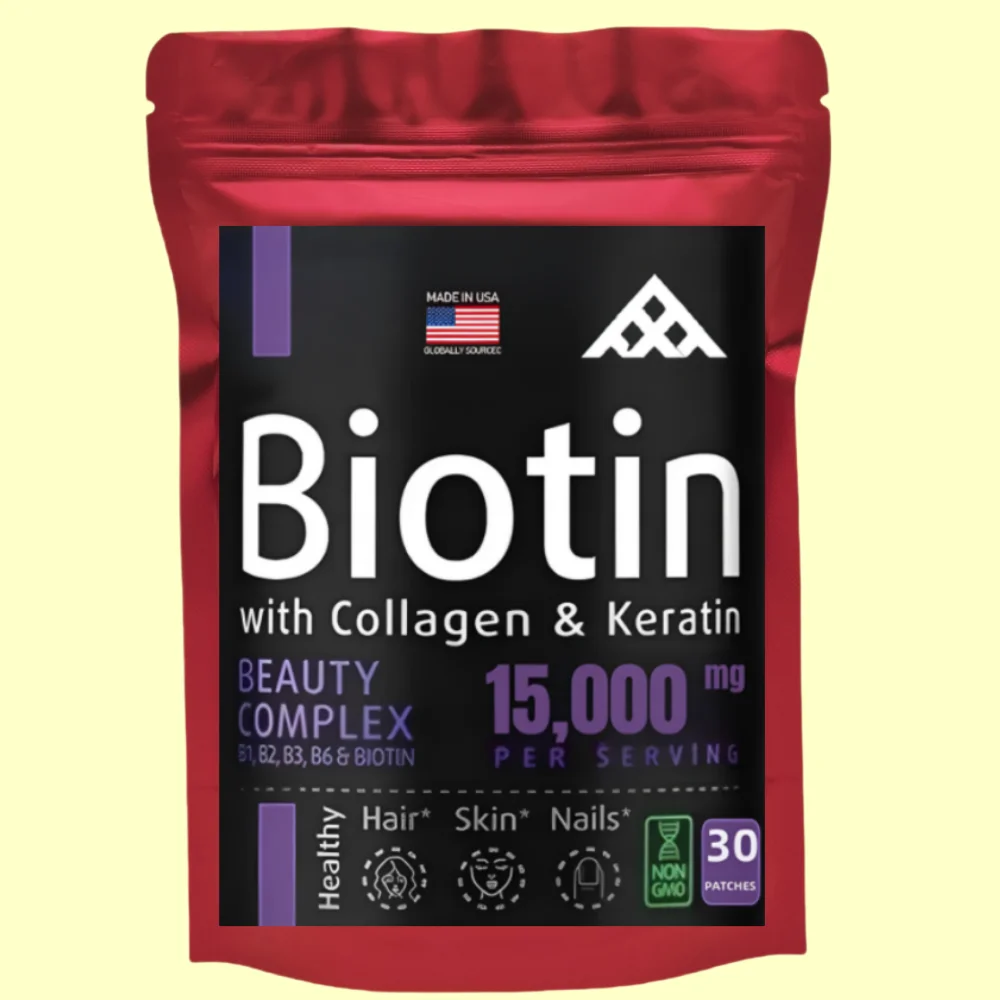 30 Patches Biotin Transdermal Patches with Collagen Nails & Hair, Radiant Skin, Healthy Aging
30 Patches Biotin Transdermal Patches with Collagen Nails & Hair, Radiant Skin, Healthy Aging
