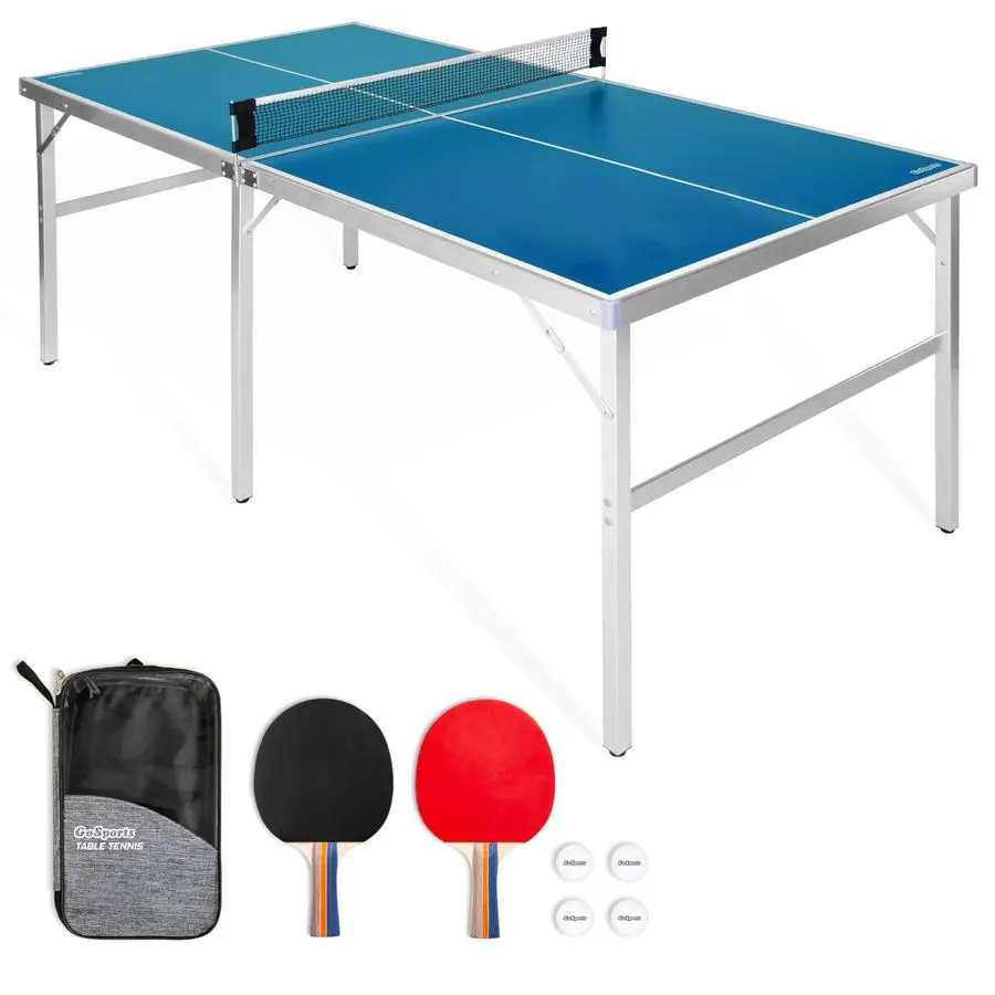 MidSize Table Tennis Game Set Red or Blue Indoor Outdoor Portable Table Tennis Game with Net, 2 Table Tennis Paddles and 4 Balls
MidSize Table Tennis Game Set Red or Blue Indoor Outdoor Portable Table Tennis Game with Net, 2 Table Tennis Paddles and 4 Balls