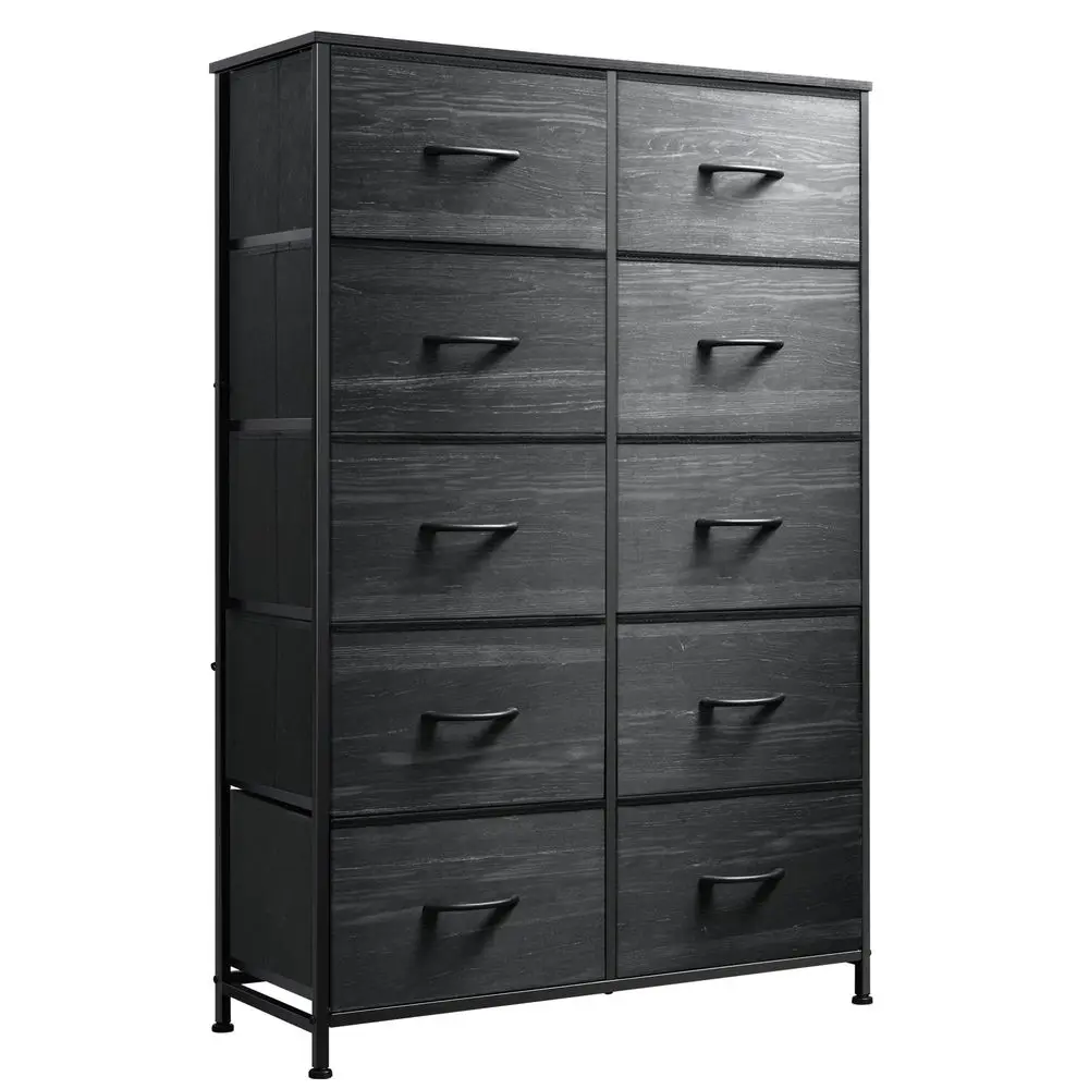 Black Tall Dresser for Bedroom with 10 Drawers, Chest of Drawers, Dressers Bedroom Furniture, Storage Organizer Unit with Fabri
Black Tall Dresser for Bedroom with 10 Drawers, Chest of Drawers, Dressers Bedroom Furniture, Storage Organizer Unit with Fabri