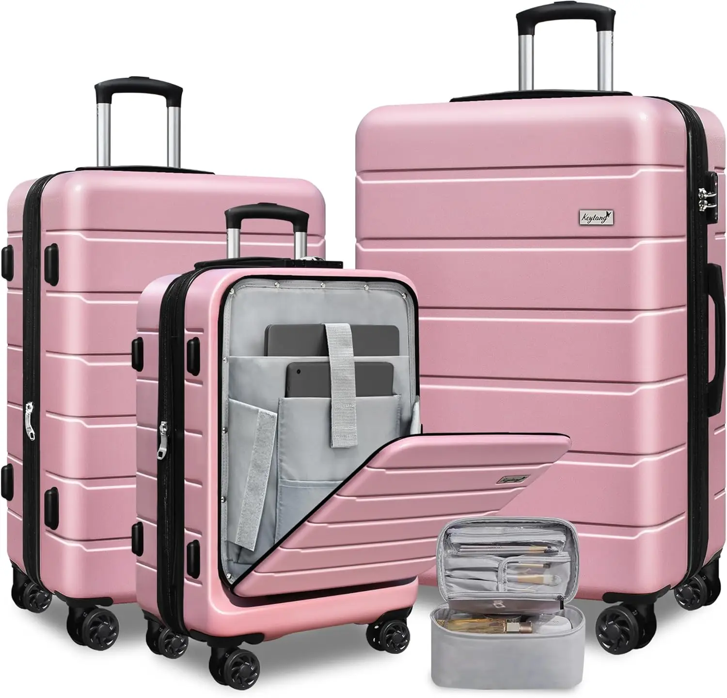 3-Piece Luggage Set Lightweight Hardside Suitcase TSA Lock Spinner Wheels, 20" Expandable Carry-On Luggage with Quick Access
3-Piece Luggage Set Lightweight Hardside Suitcase TSA Lock Spinner Wheels, 20" Expandable Carry-On Luggage with Quick Access