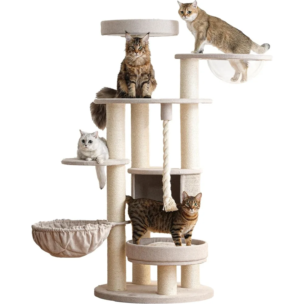 Extra Large Cat Tree for Maine Coon,65 Inches Tall Cat Tree Tower for Indoor Cats Large Adult 20 lbs,XXL Heavy Duty Luxury Sturd
Extra Large Cat Tree for Maine Coon,65 Inches Tall Cat Tree Tower for Indoor Cats Large Adult 20 lbs,XXL Heavy Duty Luxury Sturd