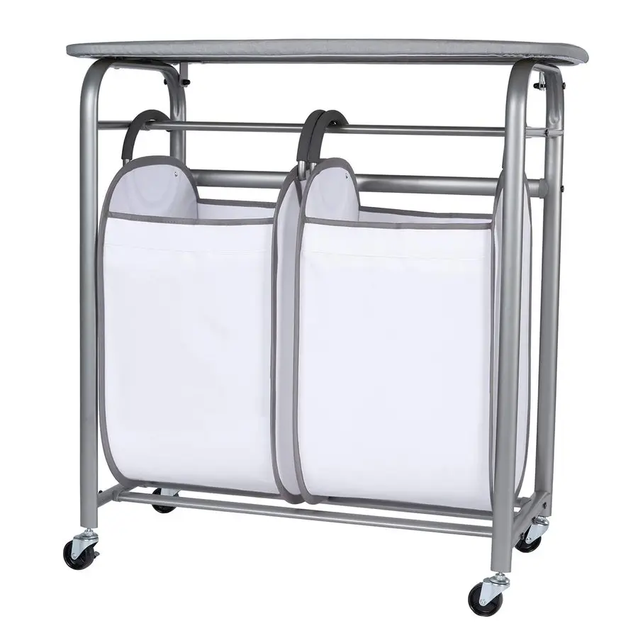 Laundry Sorter with Ironing Board 3in1 Laundry Basket, Ironing Station amp Laundry Folding Table 2 x Tote Hampers for Laundry, T
Laundry Sorter with Ironing Board 3in1 Laundry Basket, Ironing Station amp Laundry Folding Table 2 x Tote Hampers for Laundry, T