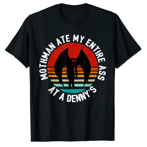 Funny Mothman Ate My Entire Vintage Mothman Cryptid T-Shirt Mothman Sayings with Retro Sunset Short Sleeve Graphic Tee Tops
Funny Mothman Ate My Entire Vintage Mothman Cryptid T-Shirt Mothman Sayings with Retro Sunset Short Sleeve Graphic Tee Tops
