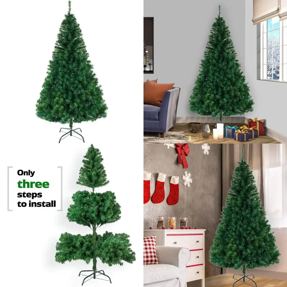 8-Foot Tall Large Christmas Tree with 1138 Branch Tips for Holiday Entrance and Party Decorations
8-Foot Tall Large Christmas Tree with 1138 Branch Tips for Holiday Entrance and Party Decorations