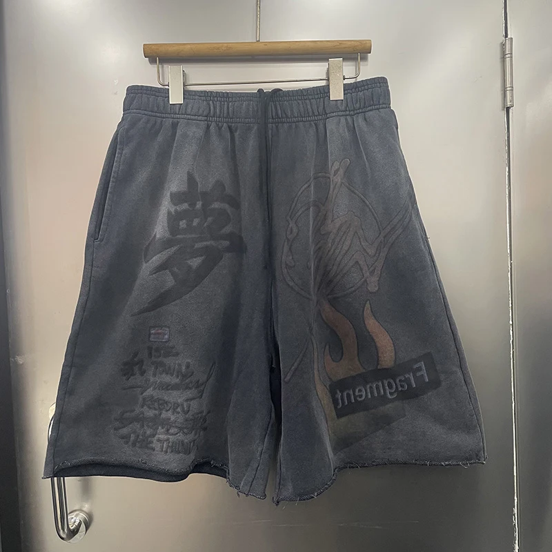 Summer Best Quality Cotton Vintage Washed Charcoal Gray Cactus Jack Shorts Men Women Hip Hop Flame Lightning Print Breeches
Summer Best Quality Cotton Vintage Washed Charcoal Gray Cactus Jack Shorts Men Women Hip Hop Flame Lightning Print Breeches