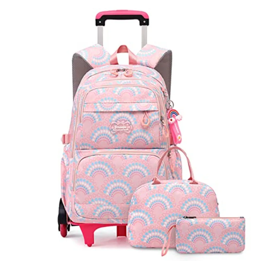 3PCS Girls Rolling Backpack Elementary Student Schoolbag Travel Trolley Bag Wheeled Bookbag with Lunch Box
3PCS Girls Rolling Backpack Elementary Student Schoolbag Travel Trolley Bag Wheeled Bookbag with Lunch Box