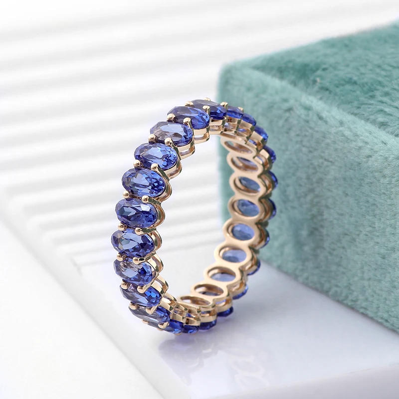 Provence jewelry 10K 14K solid gold oval cut bule lab sapphire wedding eternity band for women classic promise engagement rings
Provence jewelry 10K 14K solid gold oval cut bule lab sapphire wedding eternity band for women classic promise engagement rings