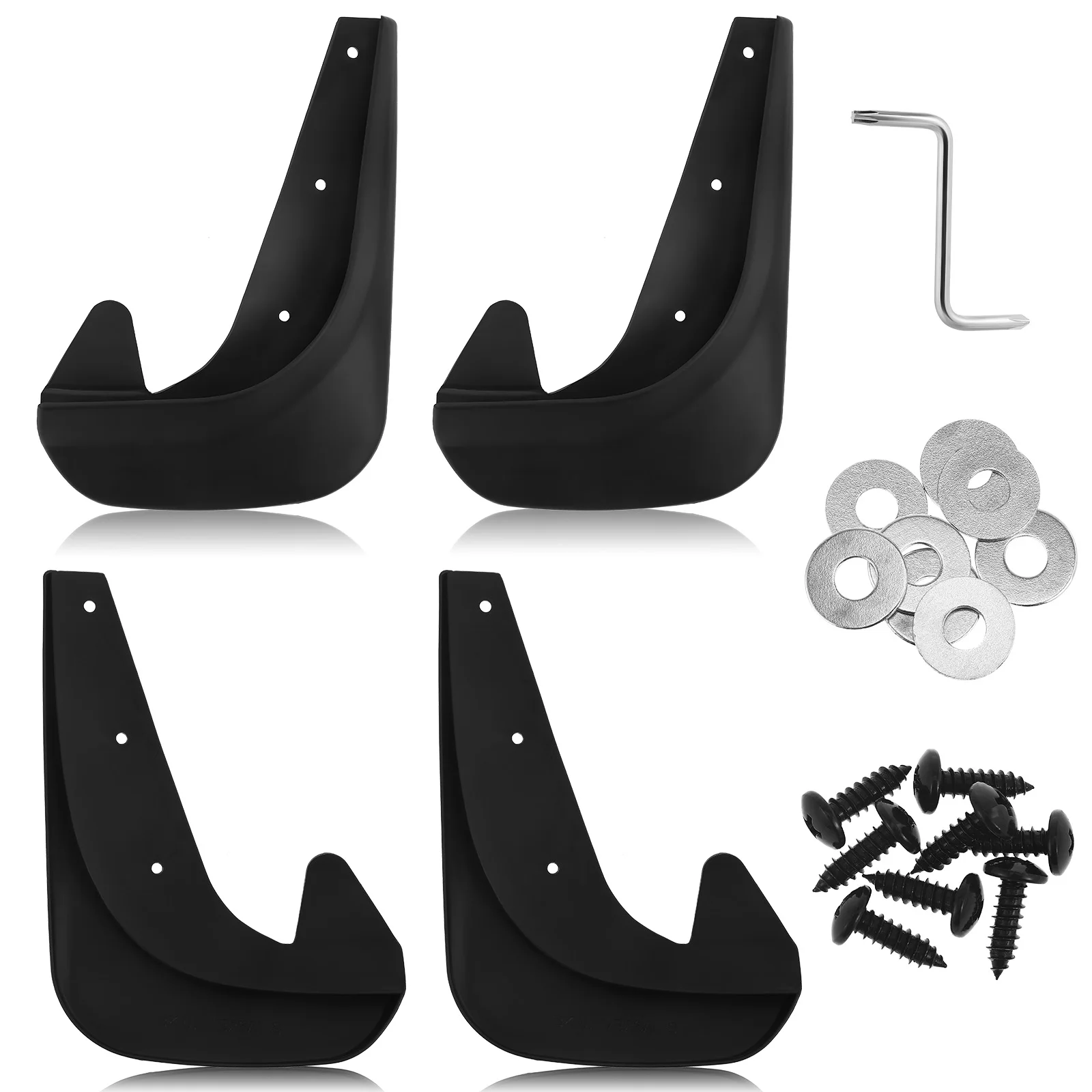 4pcs Universal Car Mud Guard Black Splash Wheel Tire Protector Front Rear Mudflap Accessories Vehicle Defense Rugged
4pcs Universal Car Mud Guard Black Splash Wheel Tire Protector Front Rear Mudflap Accessories Vehicle Defense Rugged