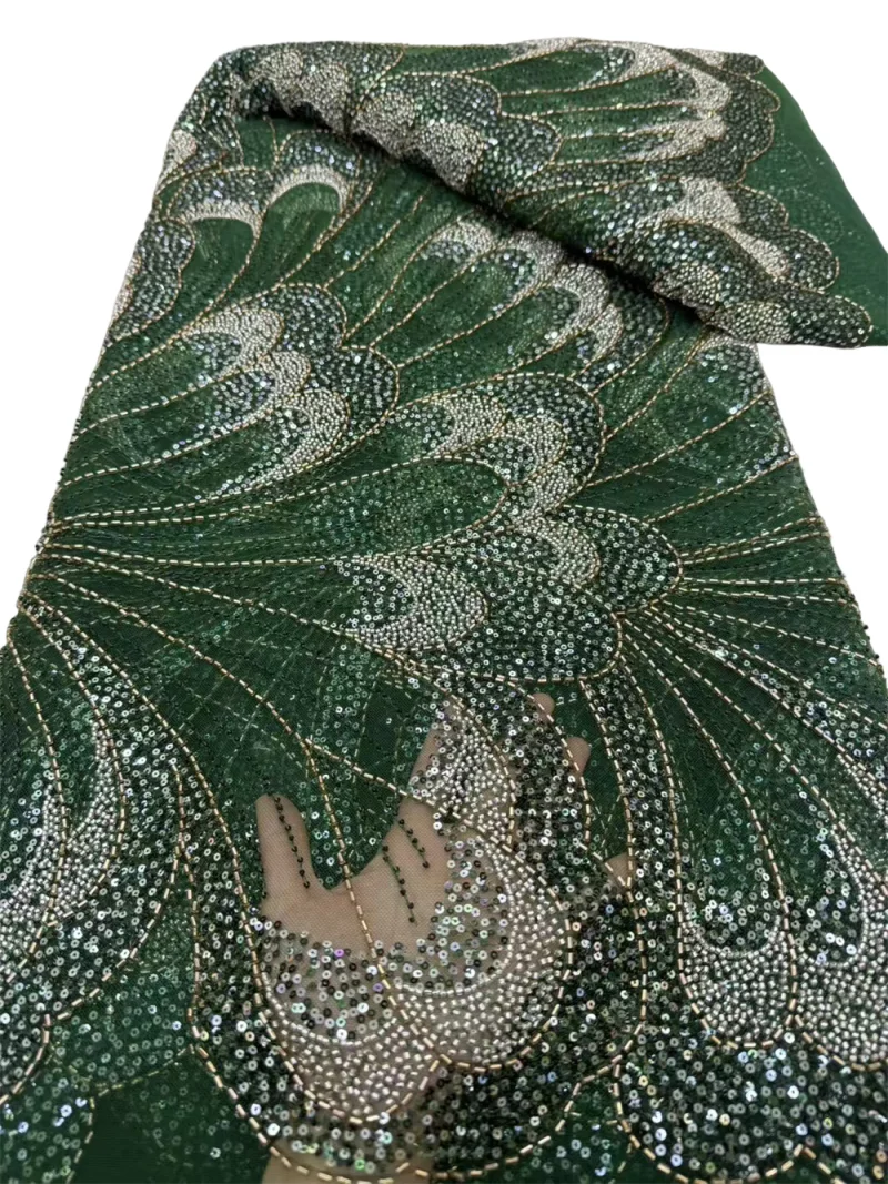 5Y Sequin Embroidery Fabric for Sewing-Premium 2026 Mesh Lace With Three Types Beads Design High-Quality Bridal & Craft Material
5Y Sequin Embroidery Fabric for Sewing-Premium 2026 Mesh Lace With Three Types Beads Design High-Quality Bridal & Craft Material