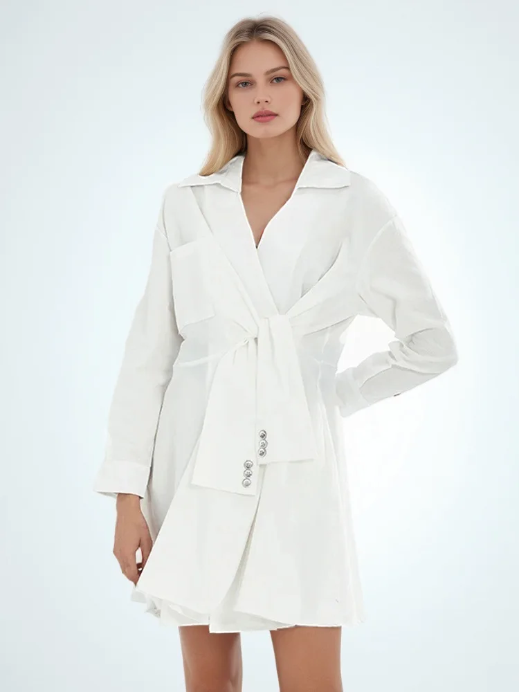 SuperAen Retro Simple Stand-up Collar Shirt-style Dress Women's Spring and Summer Loose Medium and Long White Shirt
SuperAen Retro Simple Stand-up Collar Shirt-style Dress Women's Spring and Summer Loose Medium and Long White Shirt