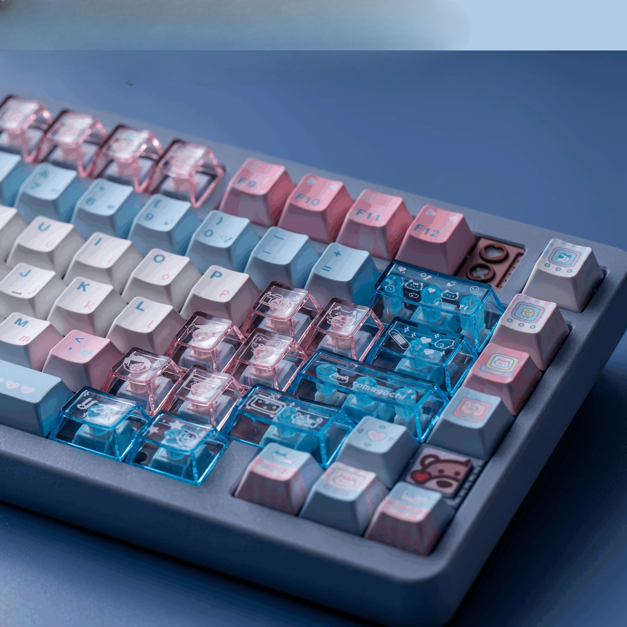 Original electronic Meow Meow keycap PBT + PC transparent keycap Customized mechanical keyboard keycap
Original electronic Meow Meow keycap PBT + PC transparent keycap Customized mechanical keyboard keycap