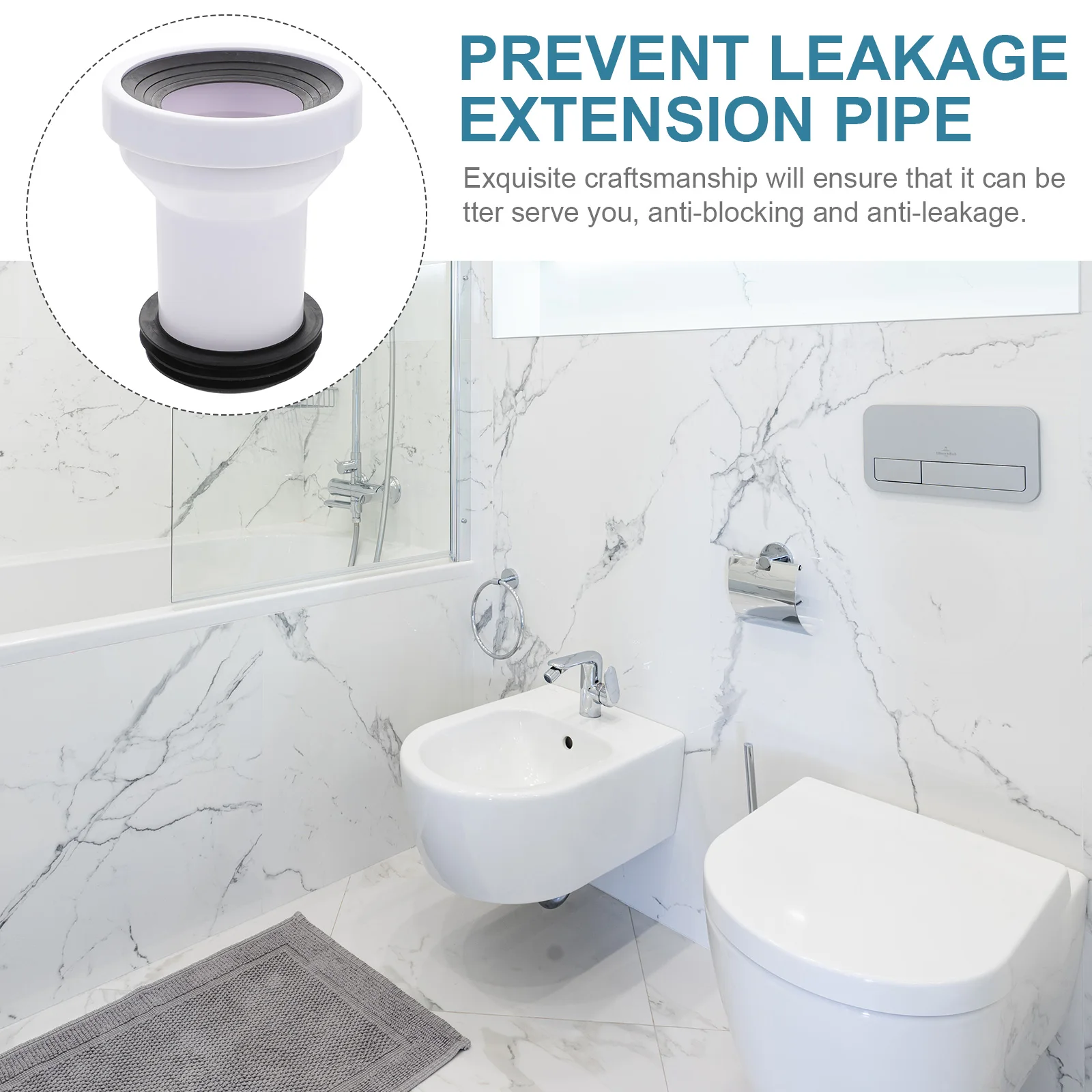Toilet Straight Pipe Rubber Ring Seal Prevent Leakage Odorless Drainage Accessories Practical Prevent Leakage Extension Pipe Use
Toilet Straight Pipe Rubber Ring Seal Prevent Leakage Odorless Drainage Accessories Practical Prevent Leakage Extension Pipe Use