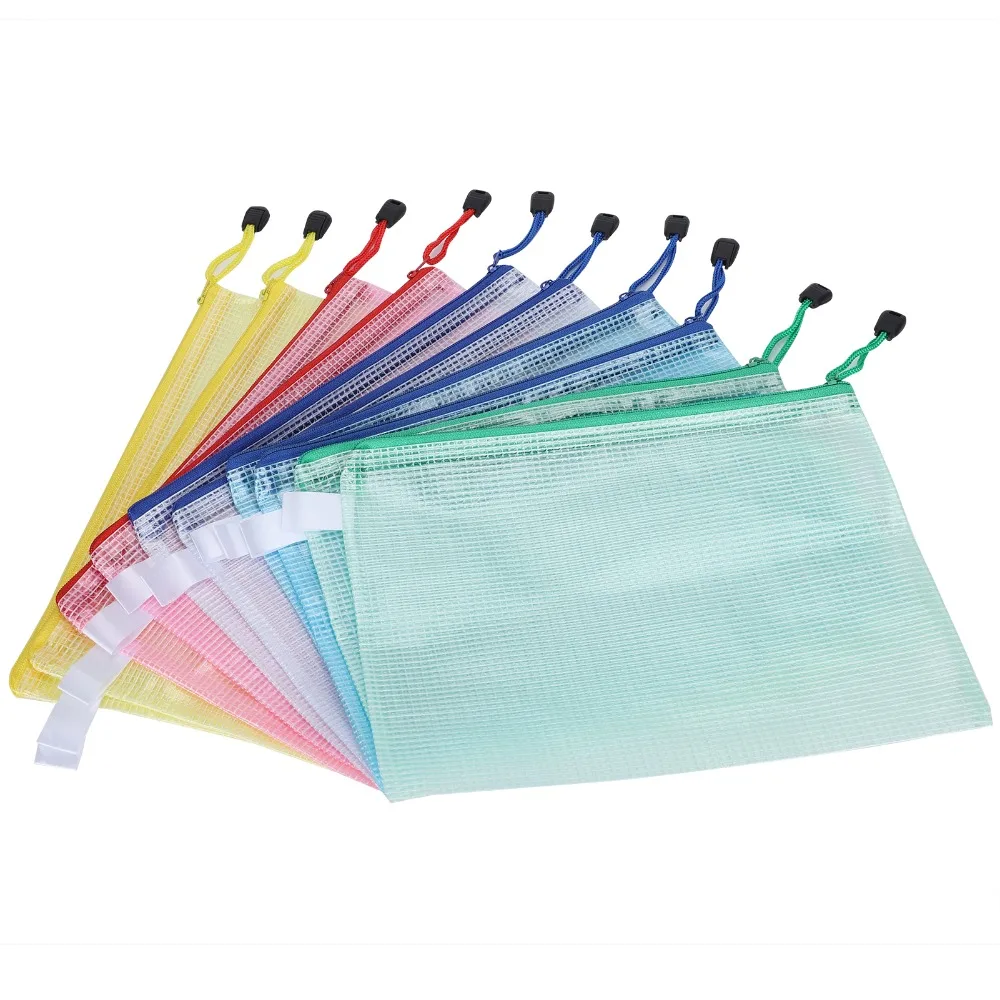 10Pcs A5 Zipper File Bag Waterproof 23.5*17.5cm Zip File Pocket Mesh Design Plastic Office Supplies Document Organization
10Pcs A5 Zipper File Bag Waterproof 23.5*17.5cm Zip File Pocket Mesh Design Plastic Office Supplies Document Organization