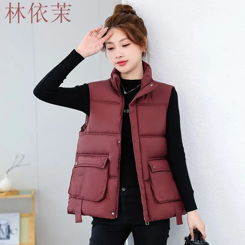 2026 New Women's Down Cotton Vest Autumn And Winter Korean Version Stand-Up Collar Vest Loose Fashion Sleeveless Vest Jacket
2026 New Women's Down Cotton Vest Autumn And Winter Korean Version Stand-Up Collar Vest Loose Fashion Sleeveless Vest Jacket