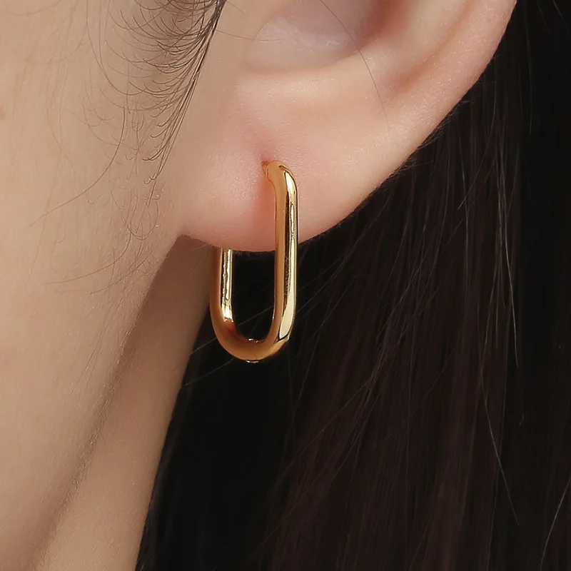 Fashion Gold Color Geometric U-Shape Hoop Earrings For Women Men Punk Hip-Hop Metal Round Circle Earrings Party Jewelry
Fashion Gold Color Geometric U-Shape Hoop Earrings For Women Men Punk Hip-Hop Metal Round Circle Earrings Party Jewelry