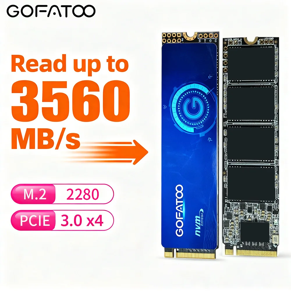 GOFATOO M.2 NVMe SSD drive 2280 PCIe 3.0 x4 Internal Solid State Drive 256GB 512GB 1TB 2TB For Laptop Desktop PC Game Console
GOFATOO M.2 NVMe SSD drive 2280 PCIe 3.0 x4 Internal Solid State Drive 256GB 512GB 1TB 2TB For Laptop Desktop PC Game Console