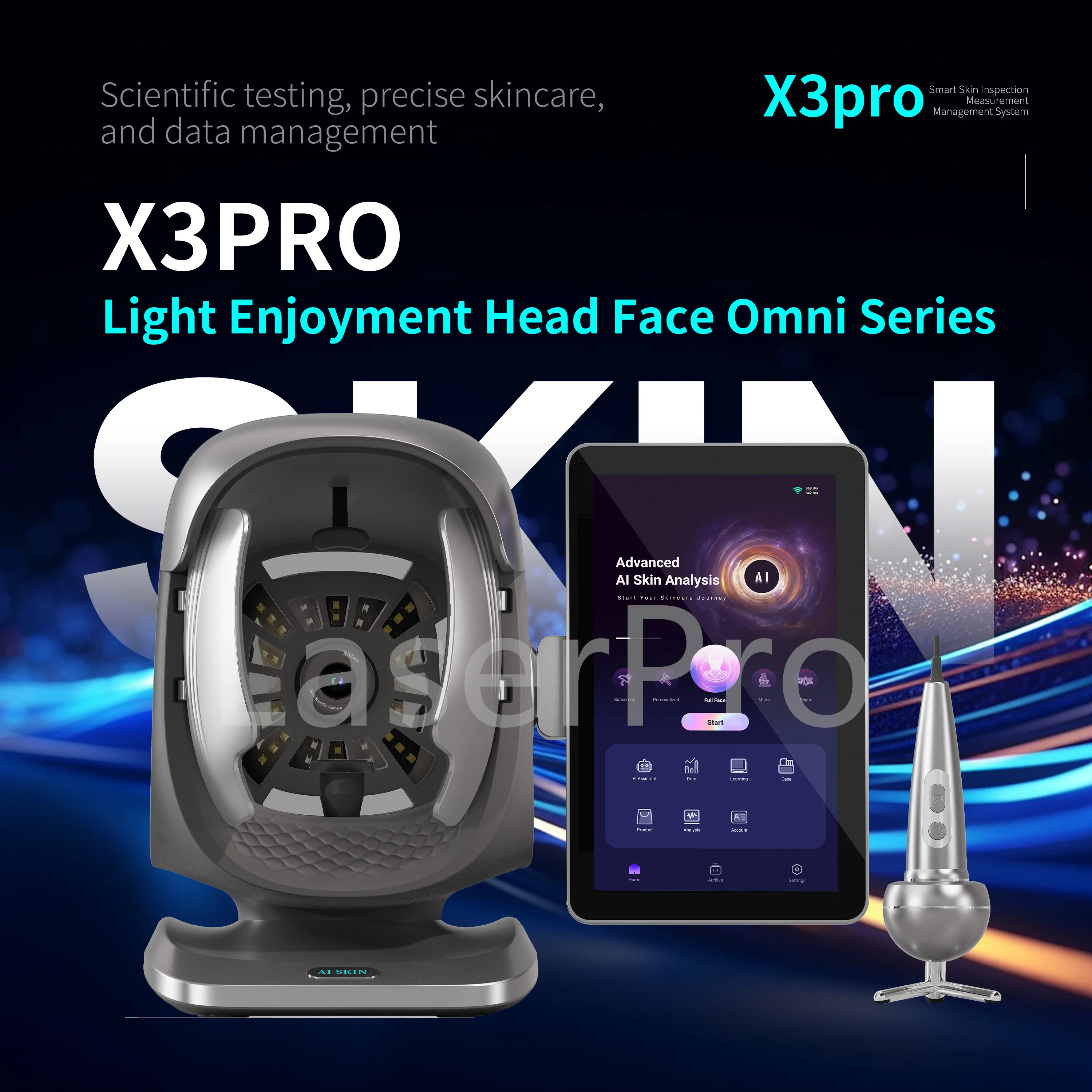 High Resolution 3D Display AI Detection Facial and Scalp Skin Analyzer 15.6" Touch Screen AI Skin Detection Image Beauty Machine
High Resolution 3D Display AI Detection Facial and Scalp Skin Analyzer 15.6" Touch Screen AI Skin Detection Image Beauty Machine