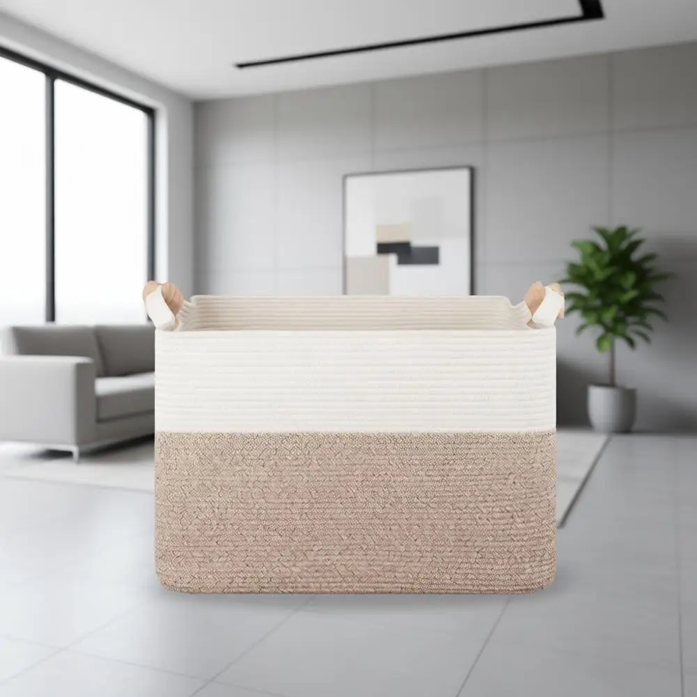 Large Cotton Rope Storage Basket for Living Room, Kids' Toys, 108L Capacity, 25x16x16, Brown and White
Large Cotton Rope Storage Basket for Living Room, Kids' Toys, 108L Capacity, 25x16x16, Brown and White