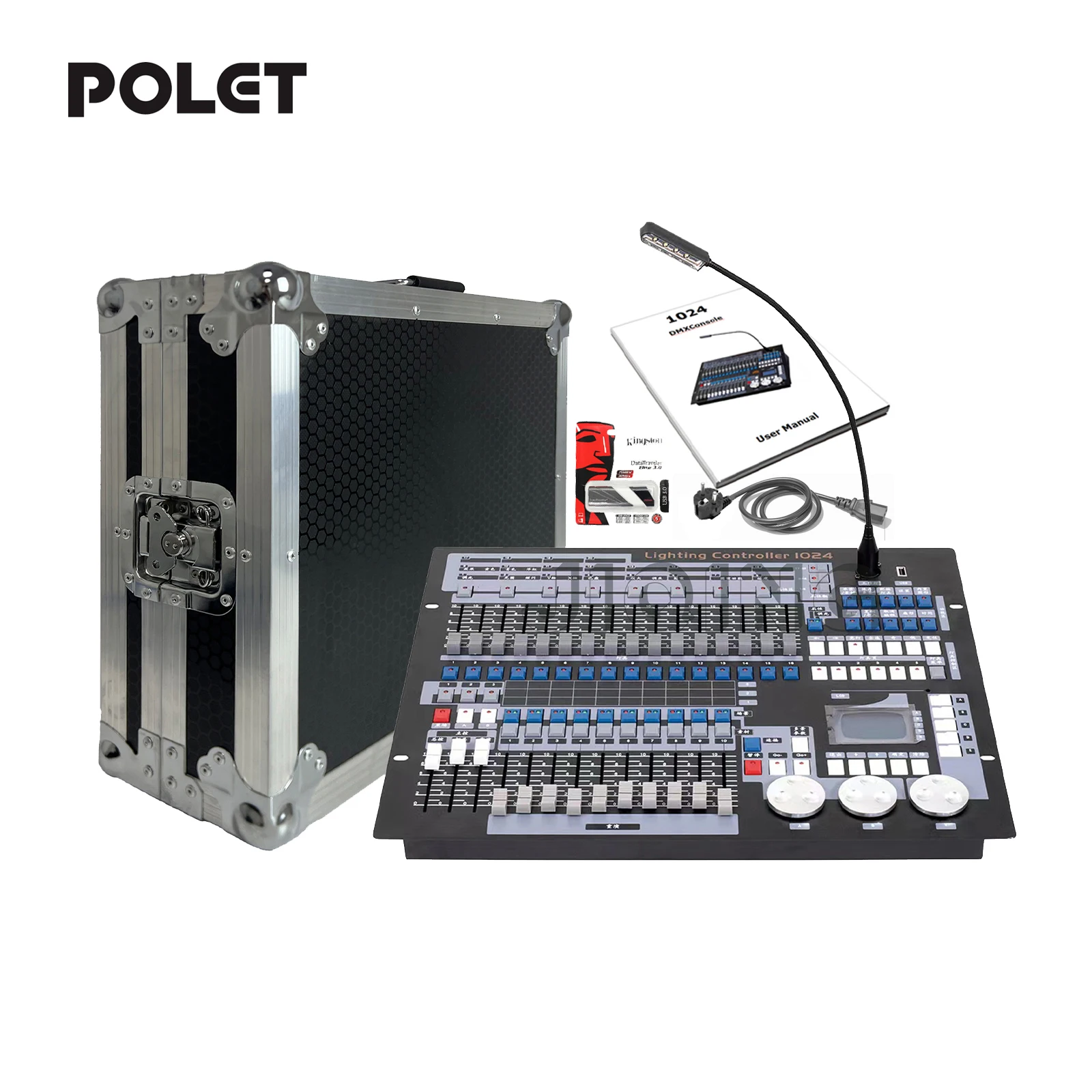 POLET 1024DMX Console With Flight case Weddings Concer DJ Controller dmx512 Church Light Par Stage Light Series DJ Club moving
POLET 1024DMX Console With Flight case Weddings Concer DJ Controller dmx512 Church Light Par Stage Light Series DJ Club moving