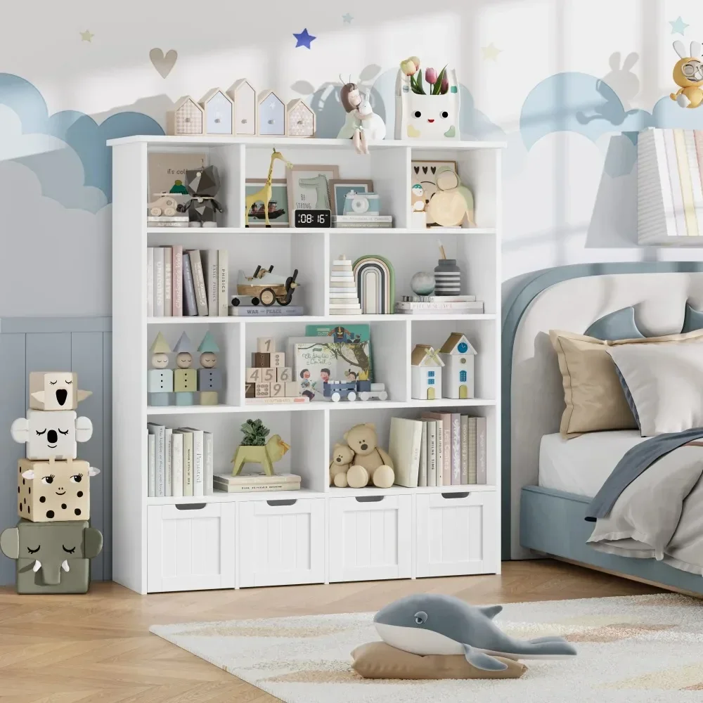 Modern Children Cabinets, 10 Cube Toy Storage Organizer, Kids Geometric Bookcase and Bookshelf with 4 Drawers
Modern Children Cabinets, 10 Cube Toy Storage Organizer, Kids Geometric Bookcase and Bookshelf with 4 Drawers