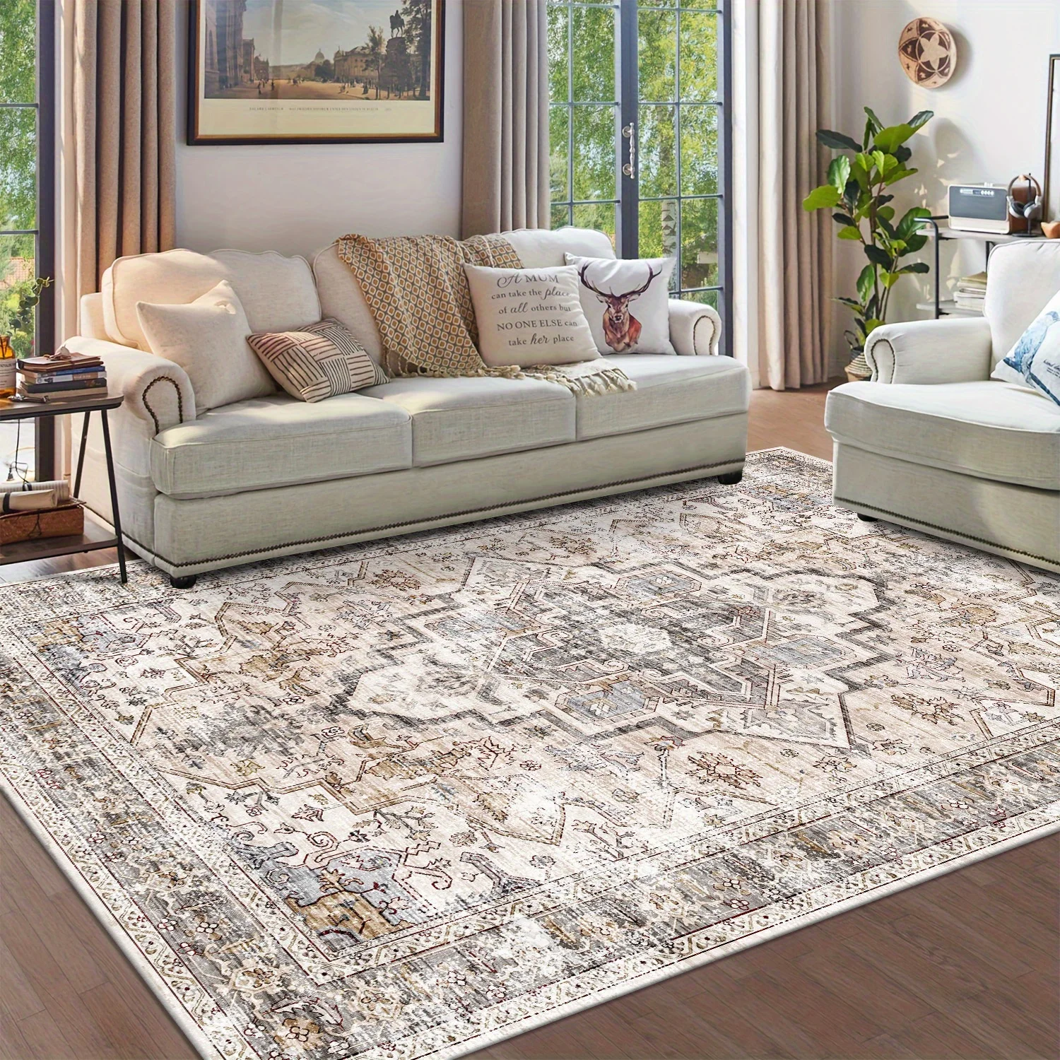 Compact Bohemian Area Rug for Living Spaces, Washable And Non-Slip Vintage Style, Lightweight Faux Cashmere Print for Bedroom, D
Compact Bohemian Area Rug for Living Spaces, Washable And Non-Slip Vintage Style, Lightweight Faux Cashmere Print for Bedroom, D