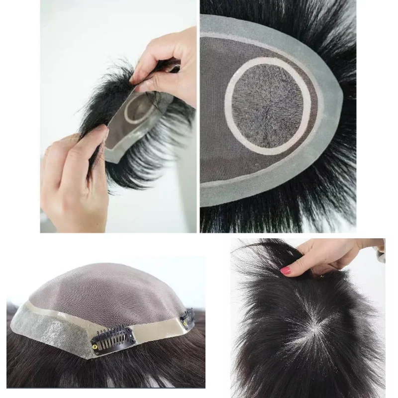 100% Human Hair Men Toupee Mono Filament Base 6 Inch PU Border Lace Interior With Combs Hand Tied Construction Natural
100% Human Hair Men Toupee Mono Filament Base 6 Inch PU Border Lace Interior With Combs Hand Tied Construction Natural