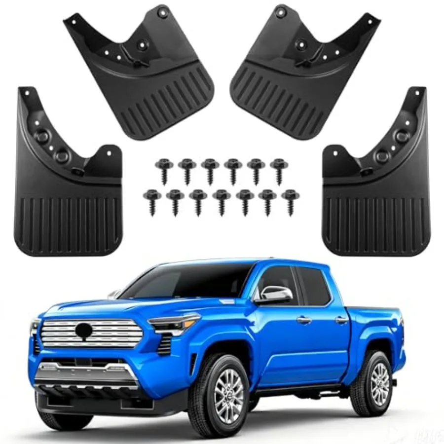 Mud Flaps for Toyota Tacoma 2024 2025 2026, Splash Guards Front and Rear All Weather Mudguards for Tacoma Exterior Accessories,
Mud Flaps for Toyota Tacoma 2024 2025 2026, Splash Guards Front and Rear All Weather Mudguards for Tacoma Exterior Accessories,