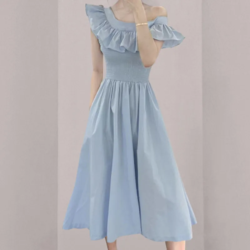 Hot Sale Summer Dresses Womens Fashion Temperament Lotus Leaf Collar One Line Shoulder Slim Short Sleeves Party Dresses Vestidos
Hot Sale Summer Dresses Womens Fashion Temperament Lotus Leaf Collar One Line Shoulder Slim Short Sleeves Party Dresses Vestidos