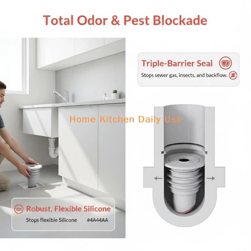 Silicone Bathroom Sewer Seal Ring Kitchen Sink Sewer Pipe Plug Washing Machine Anti-odor Leakage Floor Drain Seal Connector Plug
Silicone Bathroom Sewer Seal Ring Kitchen Sink Sewer Pipe Plug Washing Machine Anti-odor Leakage Floor Drain Seal Connector Plug