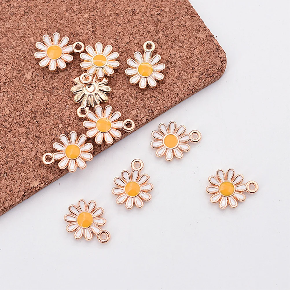 50 Pcs Daisy Earrings Pendant Accessories Pendants for Needlework Jewelry Making Beads Girls DIY Accessory
50 Pcs Daisy Earrings Pendant Accessories Pendants for Needlework Jewelry Making Beads Girls DIY Accessory