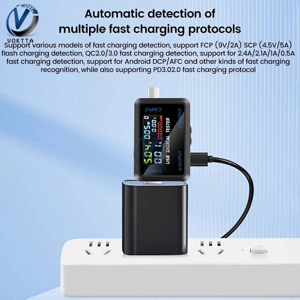 DC USB Type-C Tester Digital Voltmeter Amperimetro Current Voltage Meter Volt Tester Power Bank Charger Indicator DC 4.5-36V 8A
DC USB Type-C Tester Digital Voltmeter Amperimetro Current Voltage Meter Volt Tester Power Bank Charger Indicator DC 4.5-36V 8A