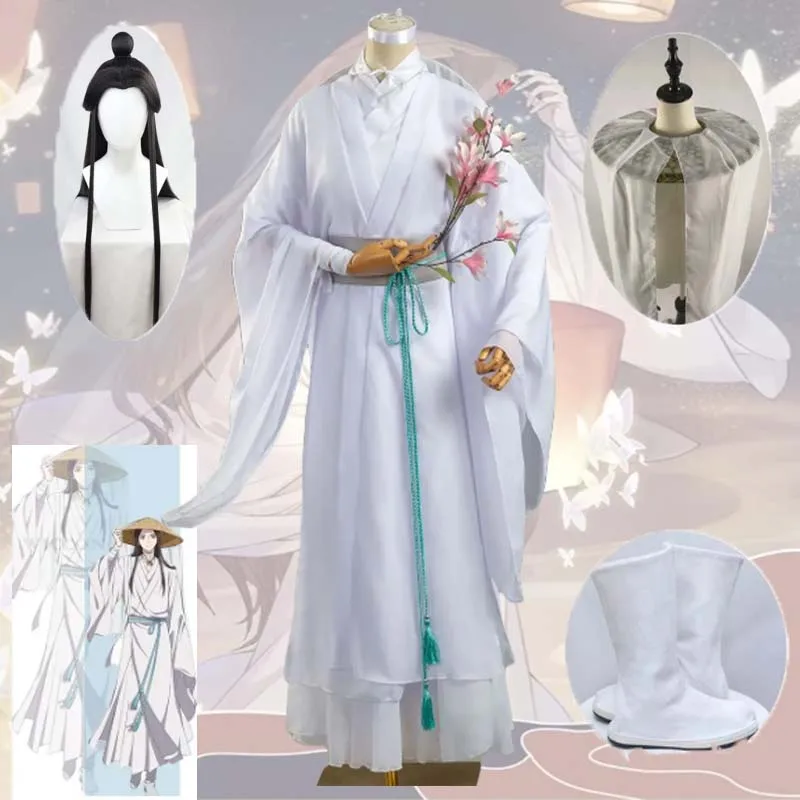 Костюм для косплея Tian Guan Ci Fu Xie Lian из аниме ханьфу, элегантная Бамбуковая Шляпа, парик, белая униформа, костюм на Хэллоуин, комикс, полный комплект
Костюм для косплея Tian Guan Ci Fu Xie Lian из аниме ханьфу, элегантная Бамбуковая Шляпа, парик, белая униформа, костюм на Хэллоуин, комикс, полный комплект