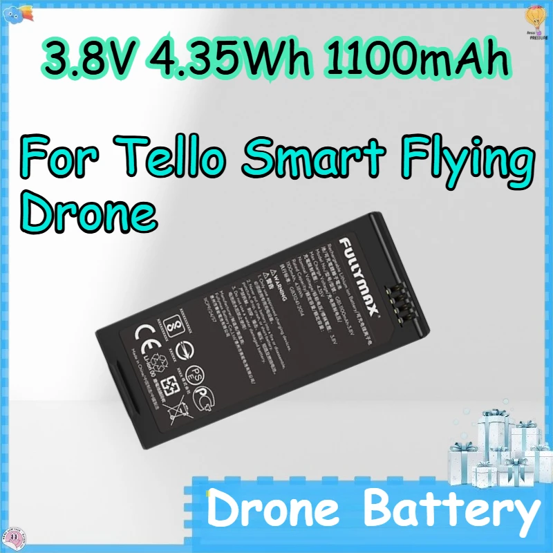 3.8V 4.35Wh 1100mAh Drone Battery for Tello Smart Flying Drone Replace Rechargeable Flight Battery
3.8V 4.35Wh 1100mAh Drone Battery for Tello Smart Flying Drone Replace Rechargeable Flight Battery