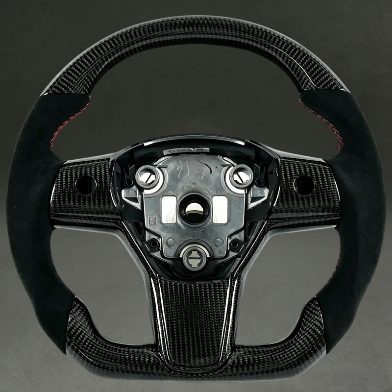 Steering Wheel for Tesla Model 3 with Suede Red Stitching DIY Color for Tesla Model 3 New Quality Sport Wheel Flat Bottom Trend
Steering Wheel for Tesla Model 3 with Suede Red Stitching DIY Color for Tesla Model 3 New Quality Sport Wheel Flat Bottom Trend