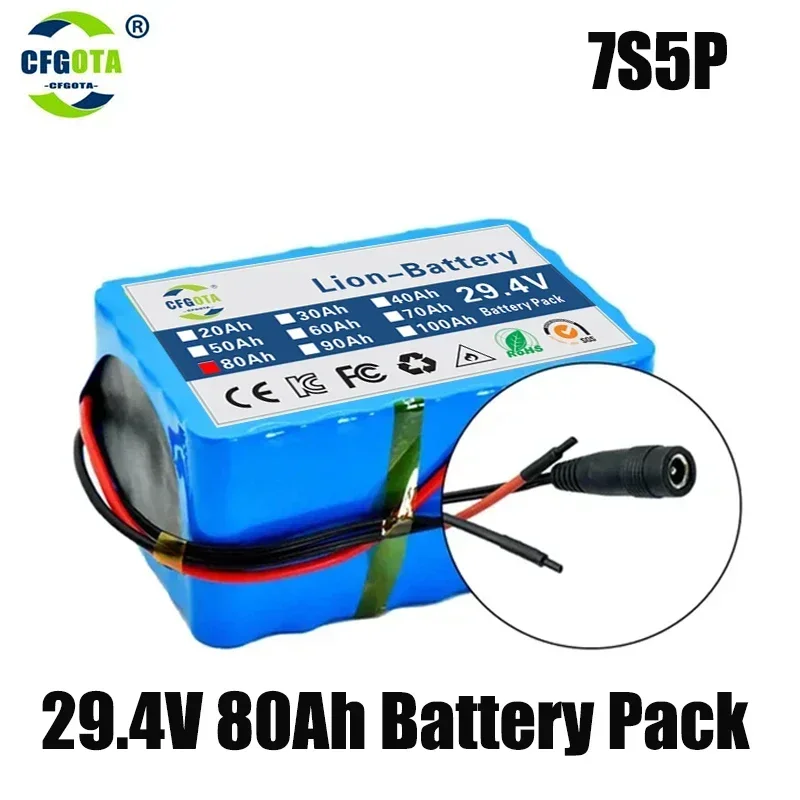 Литиевый аккумулятор 7S5P 18650, 24 В, 80 Ач, 15 А, BMS, 500 Вт, 29,4 в, 80000 мА · ч для инвалидных колясок, зарядное устройство 2 А
Литиевый аккумулятор 7S5P 18650, 24 В, 80 Ач, 15 А, BMS, 500 Вт, 29,4 в, 80000 мА · ч для инвалидных колясок, зарядное устройство 2 А