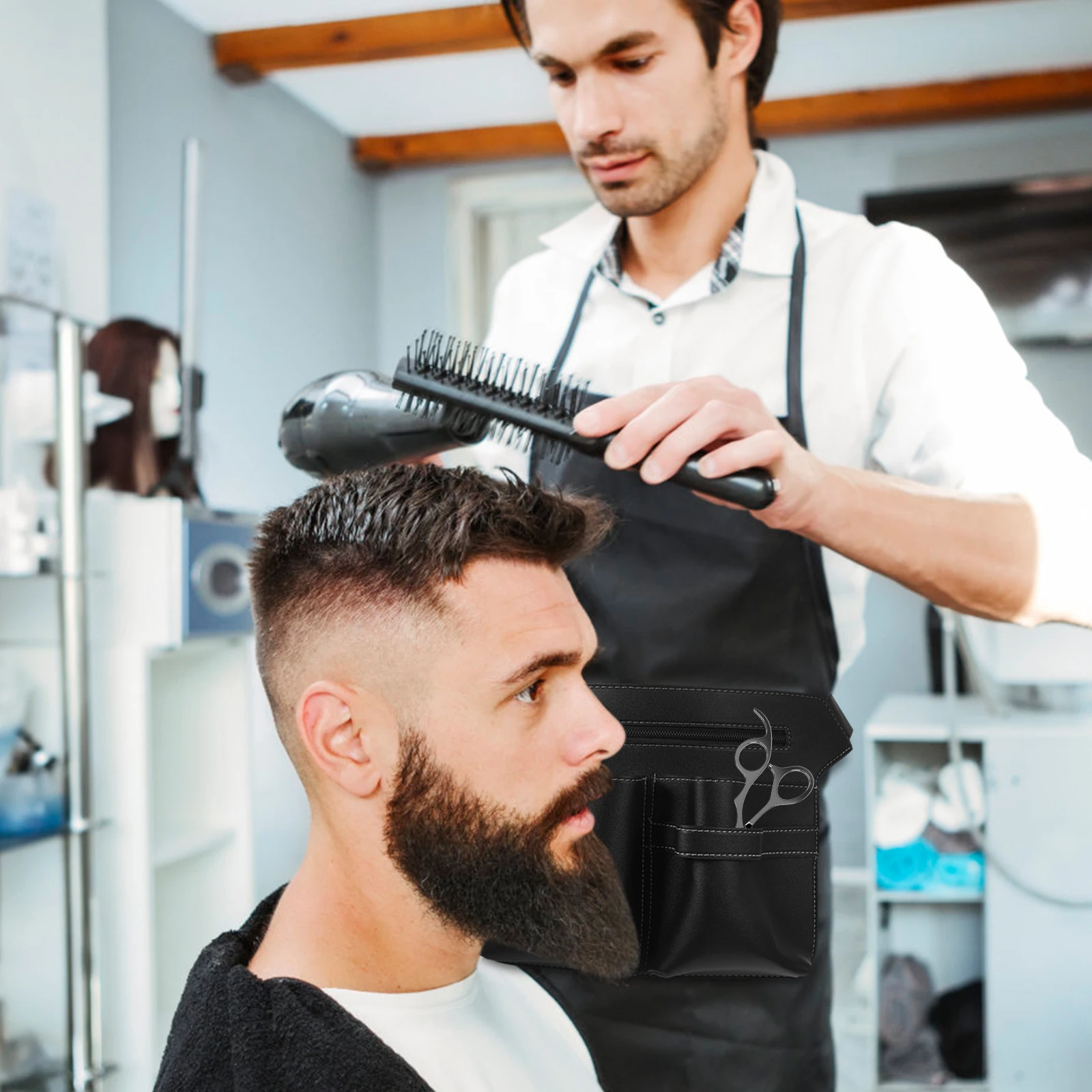 Профессиональная поясная сумка для парикмахера, большая вместительная сумка для хранения инструментов для стрижки, портативная поясная сумка, черная для ежедневного использования
Профессиональная поясная сумка для парикмахера, большая вместительная сумка для хранения инструментов для стрижки, портативная поясная сумка, черная для ежедневного использования