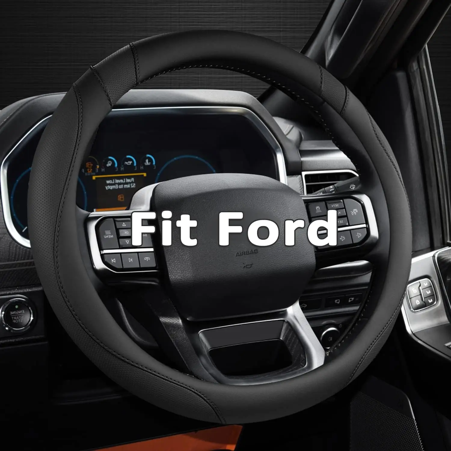 Customized Auto Car Steering Wheel Cover for Ford Trucks and SUVs, Black
Customized Auto Car Steering Wheel Cover for Ford Trucks and SUVs, Black