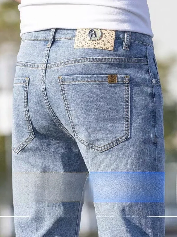 Summer Thin Light Blue Ice Silk Jeans Men's Slim Straight Elastic Casual Long Pants Fashionable Urban Style Youth Jeans
Summer Thin Light Blue Ice Silk Jeans Men's Slim Straight Elastic Casual Long Pants Fashionable Urban Style Youth Jeans