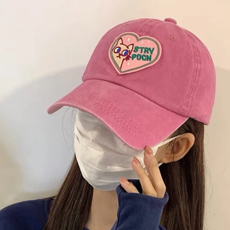 Hot sales Cute Cat Sweet Pink Love Baseball Cap Female Girl Fashion Soft Cotton Adjustable Snapback Hat Kawaii Sport Sun Visor
Hot sales Cute Cat Sweet Pink Love Baseball Cap Female Girl Fashion Soft Cotton Adjustable Snapback Hat Kawaii Sport Sun Visor
