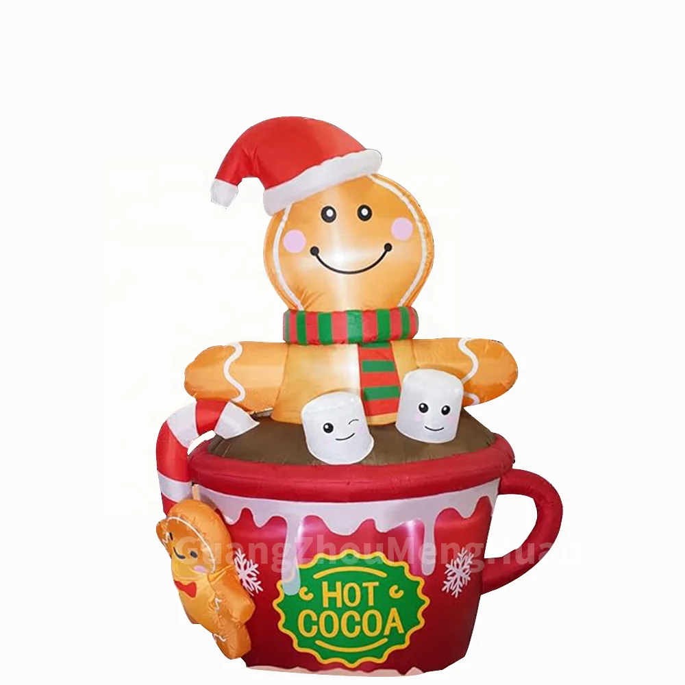 Funny Cartoon Inflatable Cup Gingerbread Man With Light Christmas Outdoor Garden Decoration For Festivals
Funny Cartoon Inflatable Cup Gingerbread Man With Light Christmas Outdoor Garden Decoration For Festivals