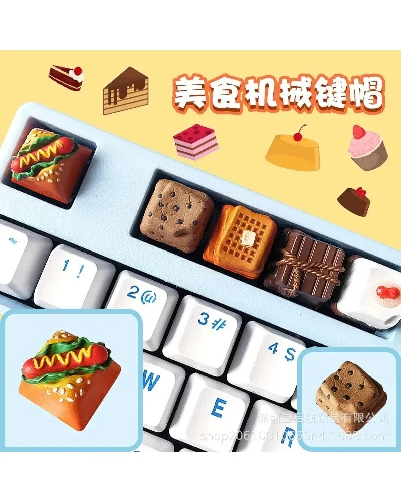 Simulation Snack Burger Chocolate Keycaps Premium Resin Material Custom Cross Shaft Mechanical
Simulation Snack Burger Chocolate Keycaps Premium Resin Material Custom Cross Shaft Mechanical