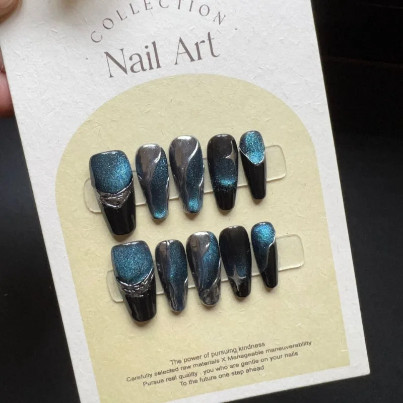 False Nails Fake Nails Full Cover Press on Nails Diy Pure Handmade Removable Reusable Starry Sky Blue Cat Eye Anomalous Pink
False Nails Fake Nails Full Cover Press on Nails Diy Pure Handmade Removable Reusable Starry Sky Blue Cat Eye Anomalous Pink