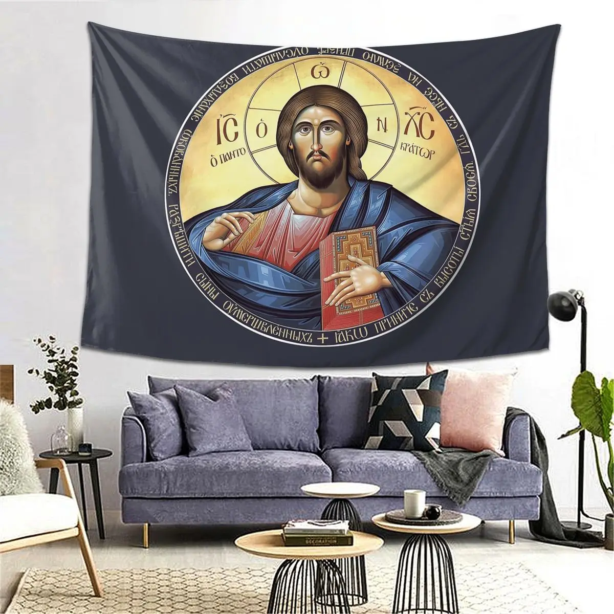 Christ Pantocrator Orthodox Icon Tapestry Decor Art Aesthetic Tapestries for Living Room Bedroom Home Wall Cloth Wall Hanging
Christ Pantocrator Orthodox Icon Tapestry Decor Art Aesthetic Tapestries for Living Room Bedroom Home Wall Cloth Wall Hanging