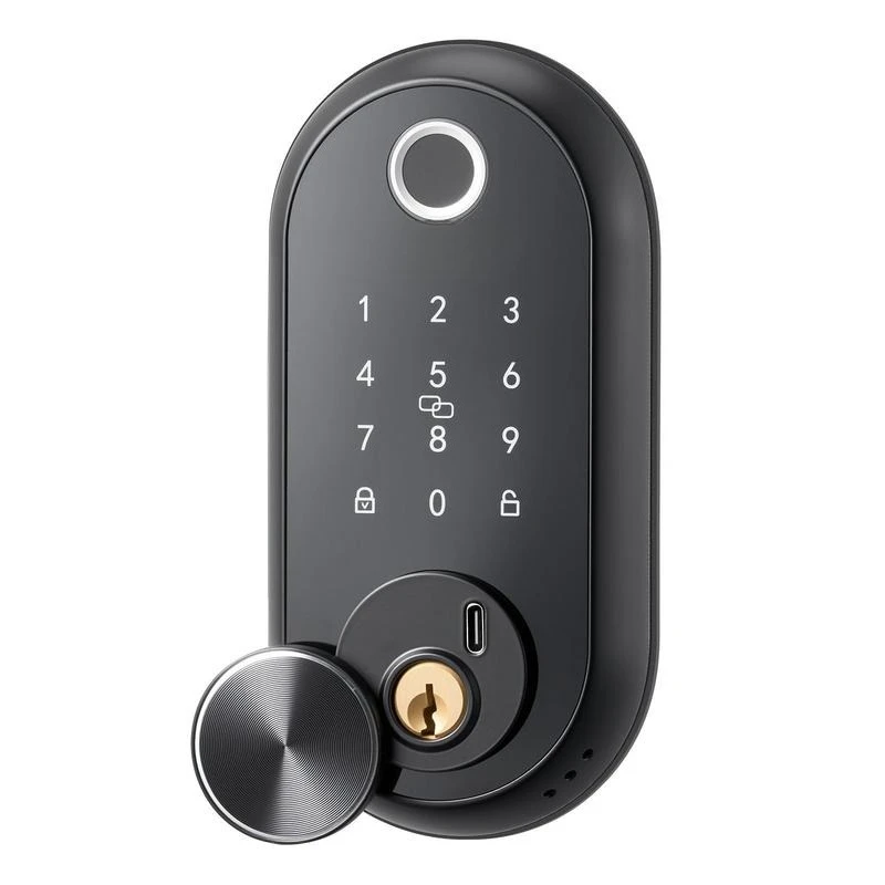 Fingerprint Door Lock, Electronic Biometric Deadbolt with Touchscreen, Auto Locking, One-Time Code, Anti-Peeking Password, Keyless Entry Door Lock with IC Cards, for Home, Apartment, Matte Black
Fingerprint Door Lock, Electronic Biometric Deadbolt with Touchscreen, Auto Locking, One-Time Code, Anti-Peeking Password, Keyless Entry Door Lock with IC Cards, for Home, Apartment, Matte Black