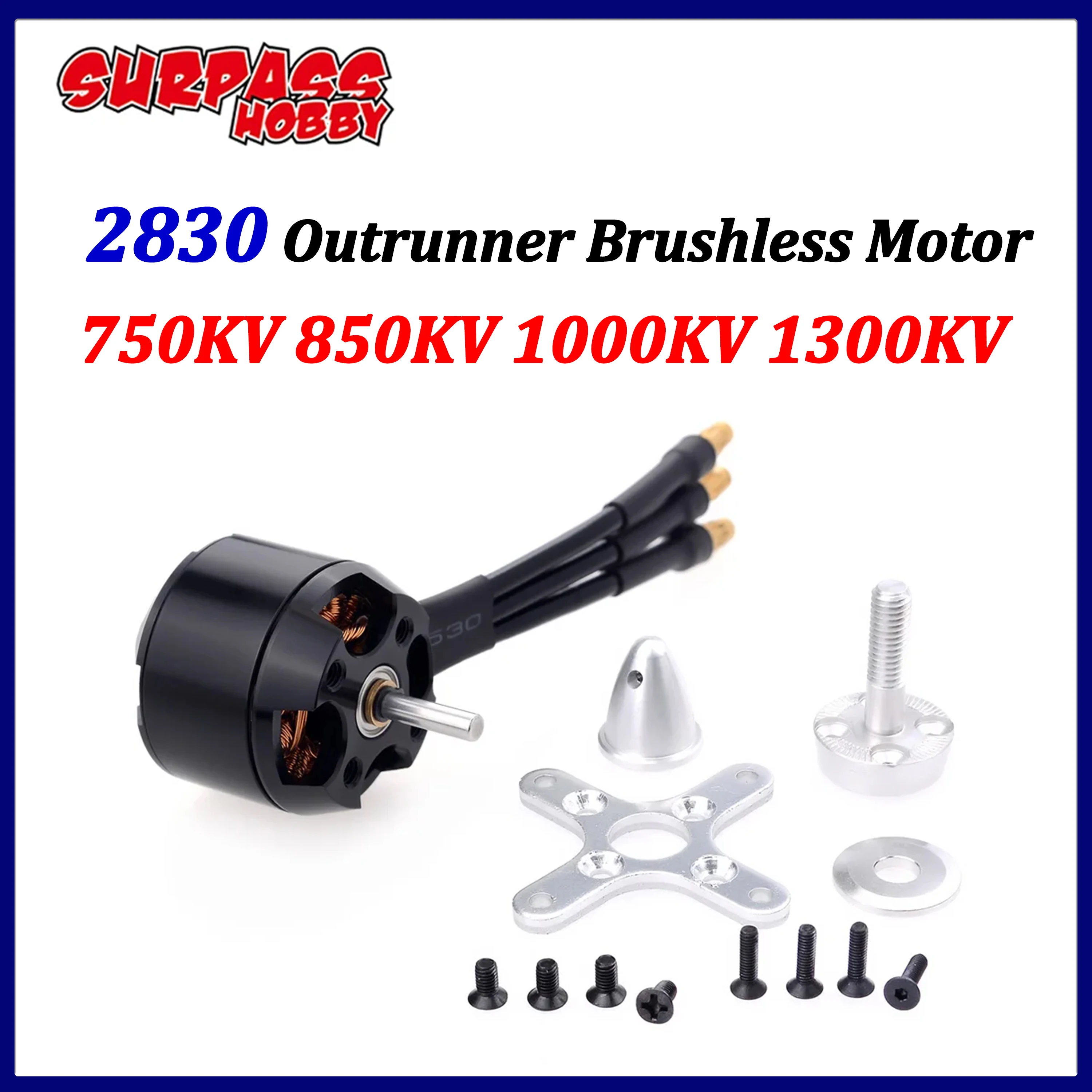 SURPASS HOBBY 2830 Outrunner Brushless Motor 750KV 850KV 1000KV 1300KV 3.5mm for RC Fixed-wing Airplane Glider FPV Accessories
SURPASS HOBBY 2830 Outrunner Brushless Motor 750KV 850KV 1000KV 1300KV 3.5mm for RC Fixed-wing Airplane Glider FPV Accessories