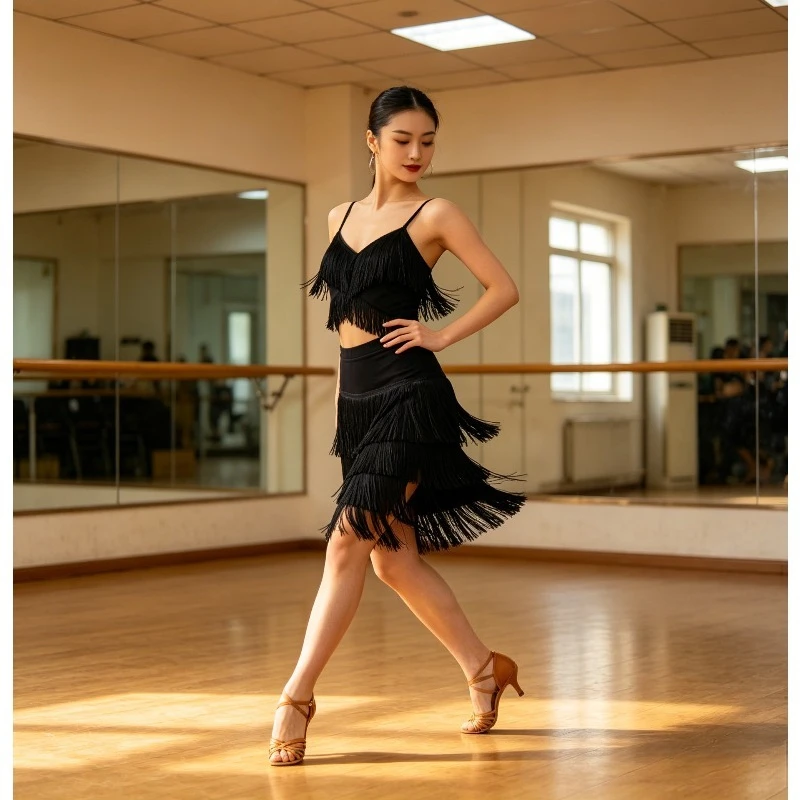 Women V-Neck Irregular Fringe Latin Dance Dress Tassel Swing Ballroom Salsa Dance Wear Plus Size 5XL Adult Performance Dress
Women V-Neck Irregular Fringe Latin Dance Dress Tassel Swing Ballroom Salsa Dance Wear Plus Size 5XL Adult Performance Dress